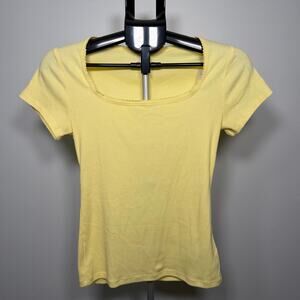 Gap Scoop Neck Yellow Shirt Women’s Size Small NWT Summer Casual Y2K